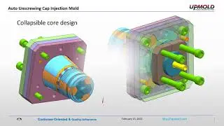 Collapsible core injection molding mold making