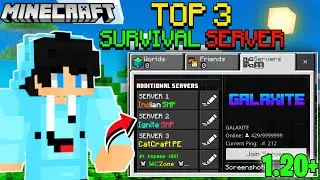 Top 3 Best PUBLIC SMP For Minecraft PE | 1.20+ | Minecraft PE Survival Server | 🔥
