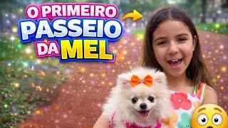 Mel's first walk! 🐶💖 Look at her reaction! 😱