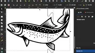 Inkscape cut vector object