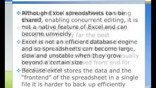 The advantages of using a database over excel spreadsheets