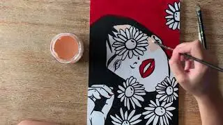 Easy Painting #117 / Acrylic on board / Me quiere... No me quiere / Pop Art Comic