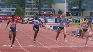 100m Women, Final, European U20 Championships, Borås SWE, 2019
