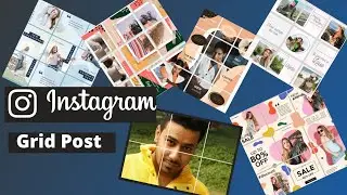 How to Post Grid Photo on Instagram | Instagram 9 big cut pictures