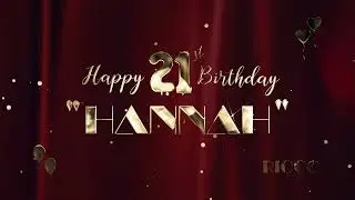 hannah happy birthday  video animation
