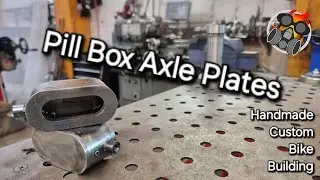 Handmade Triumph Pt2  Pill Box Axle Plates Custom Bike Building ##chopper #Triumph #Handmade