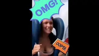 Девушки на страшных аттракционах 