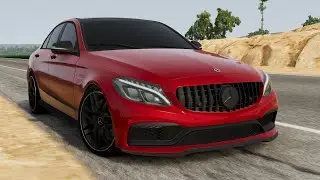 Mercedes c63s amg МАЖОРКА ОТСТРЕЛЫ ПОПКОРН ШАШКИ 250+ BeamNG.drive