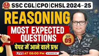 All Top Most Important Question of Reasoning Day-9 | CPO | CHSL in  2024 By Parwez Sir