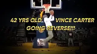 42 Years Old Vince Carter Dunking Reverse in Dress Shirt & Slacks!! (June 7, 2019)