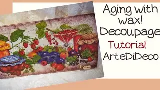 DIY Decoupage easy: Hanger: Aging with candle... Κρεμάστρα :  Παλαίωση με κερί