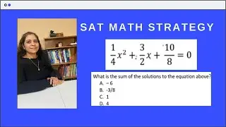 Best SAT Math Test Strategies SAT |Find sum of quadratic equation solutions | SAT hacks