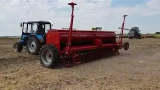 Трактор МТЗ 892 и зерновая сеялка ALFA 6