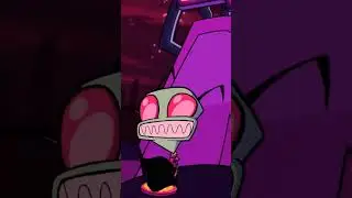 Invader Zim - Flames button