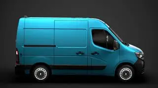 3D Model Renault Master L1H2 Van 2020 at 3DExport.com