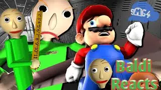 Time For Some Math | Baldi Reacts To SMG4: If Mario was in Baldi's Basics