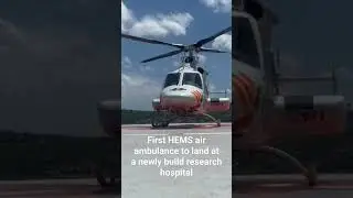 First #HEMS #ambulance to land at new #hospital #aviation #helicopter #pilot #paramedic #doctor #fly