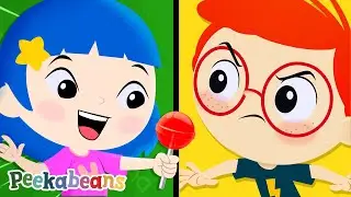 Sharing and Emotions Song | Learning Happy, Sad, Fear, Anger | Nursery Rhymes @PeekabeansKidsSongs