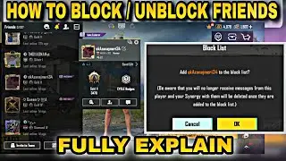 HOW TO BLOCK/UNBLOCK PUBG FRIENDS IN NEW UPDATE | HOW TO BLOCK FRIEND IN PUBG MOBILE