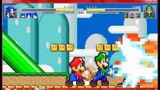 Mugen Sonic vs Luigi (4 team battle)