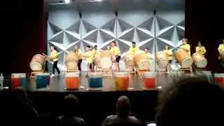 Aiko bangs the drums