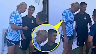 Haaland Meeting Cristiano Ronaldo in Spain 😍