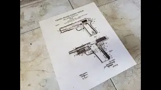 (198) Colt 1911 Browning Pistol Patent Laser Engraving - Ortur Master 2 - 20W LU2-4 -12V
