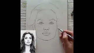How to Draw Angelina Jolie: A Step-by-Step Pencil Drawing Tutorial for Beginners 😍