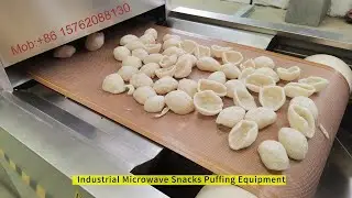 Tunnel Microwave Snacks Puffing Equipment/ Continuous Puffed Snacks Machine