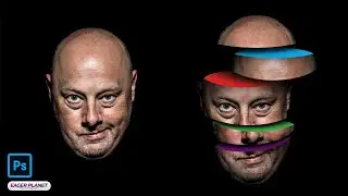 The Sliced Face - Photoshop Design Process