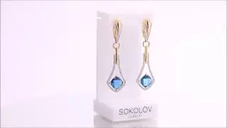 Украшения из золота с бриллиантами и топазами