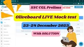 Oliveboard Live Mock Test | CGL Prelims | 23-24 December 2023 | Ankita Shukla | 