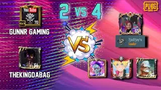 Gunnr + king VS Random Clan Leader + Clan Members | 2 vs 4 TDM - PUBG Mobile