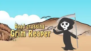 Road crossing grim reaper funny moment - Cartoon Animator 4