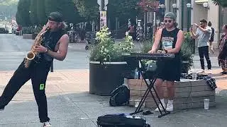 Erik and Matt on the street