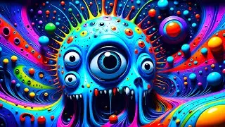 A Little Bit Psychedelic Abstract Liquid Background Video - 4K, No Sound (Ultra HD)