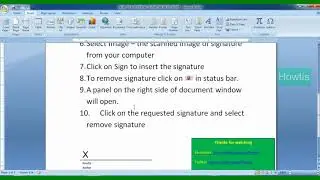 HOW TO ADD DIGITAL SIGNATURE IN MS WORD