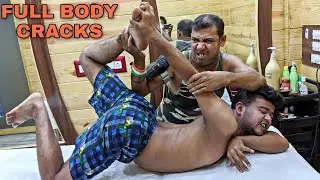 Full body crack massage therapy by asim barber ASMR | Unlimited cracks