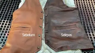Changing the colour of a Handmade Leather Vest at SIL Leathers & Colours