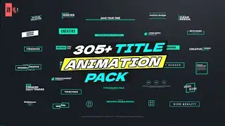 305+ TITLE ANIMATION PACK ||TEXT ANIMATION PRESET FOR BEGINNER || AFTER EFFECT & PREMIERE PRO PRESET
