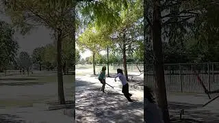 Sword Play in the Park! A fun little cool down after class