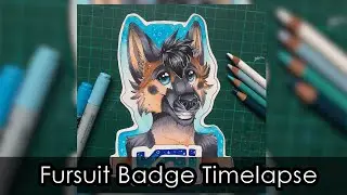 Fursuit Badge Timelapse - CrepeThePancake