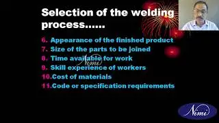 02 SELECTION OF THE WELDING PROCESS CLASS 23 FITTER FIRST YEAR BY   PRASANNA G N