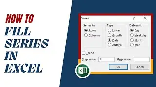 Fill series in excel #excel #excefunctions #exceltips
