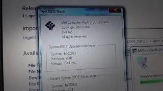 Dell laptop Flash BIOS upgrade program under Windows