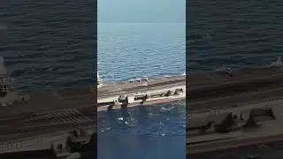French Navy Rafale landing on Charles de Gaulle Carrier