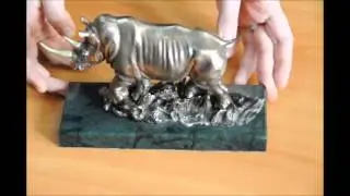 Бронзовая статуэтка Носорог