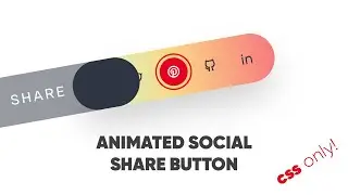 Animated Social Share Button HTML Pure CSS
