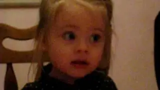 Little girl drunk on Pepsi (juice)