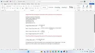 Single and Three Phase Motor HP Formulas